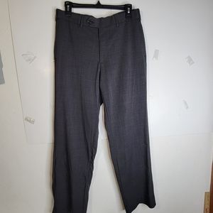 Savane Mens Dress Pants Size 30x 30 Gray plaid pattern